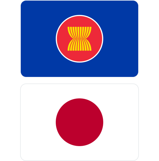 Flag ASEAN, Flag Japan