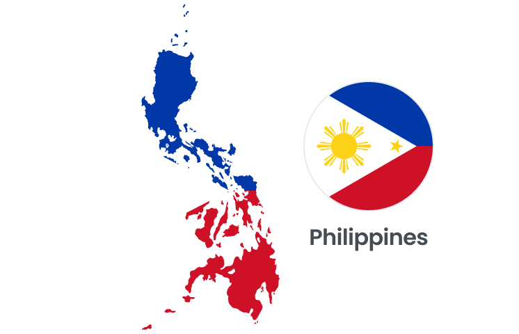 Flag and map of the Philippines