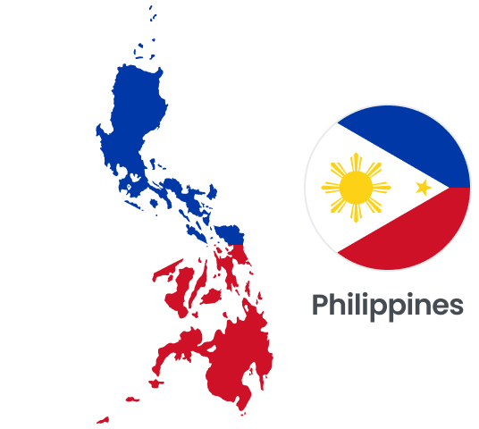 Flag and map of the Philippines