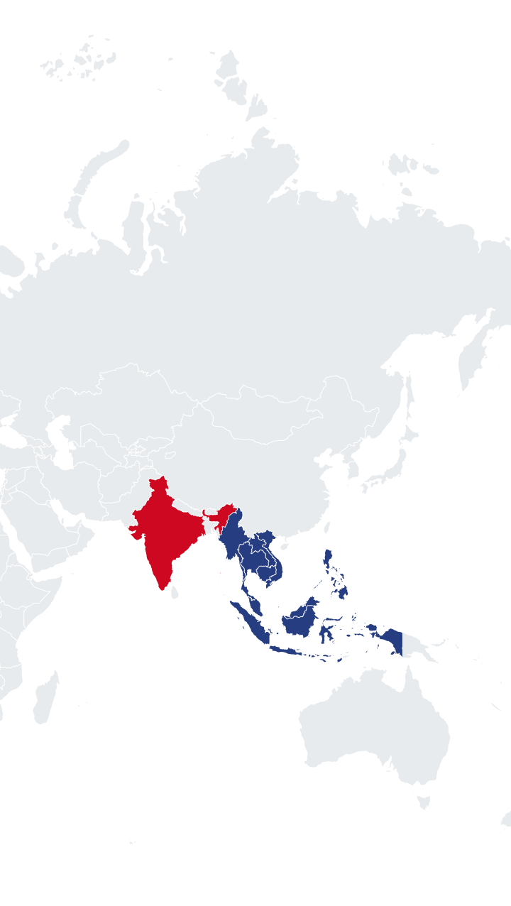 ASEAN-India Comprehensive  Economic Cooperation Agreement [2010] Map Image