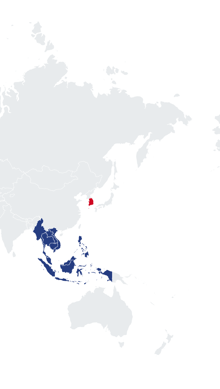 ASEAN-Republic of Korea Comprehensive Economic Cooperation Agreement [2007] Map Image