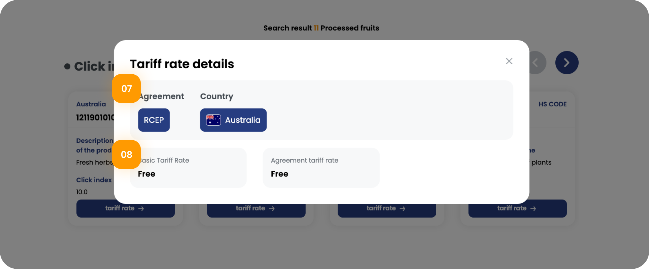 4.Tariff rate details image